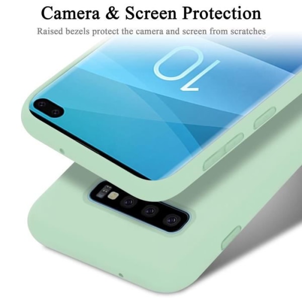 Fodral till Samsung Galaxy S10 PLUS i LIQUID LIGHT GREEN Cadorabo Cover Silikon TPU