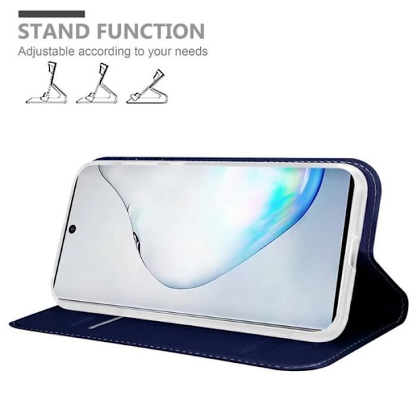 Fodral - CADORABO - Samsung Galaxy NOTE 10 - Blå - Magnetiskt skydd - Elegant design Blå