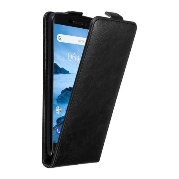 Cadorabo Fodral för Nokia 6.1 2018 - i svart - Flip Style Skyddsfodral med magnetlås