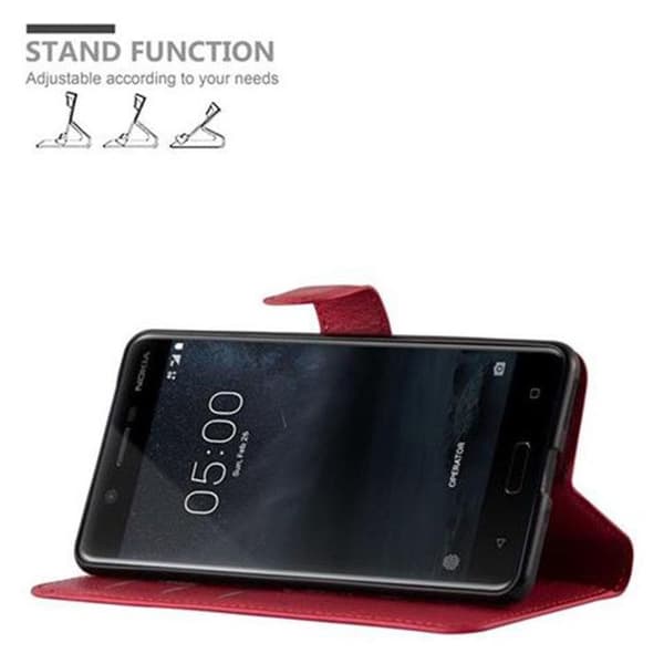 Fodral för Nokia 5 2017 i KIRSCHRÖD Röd