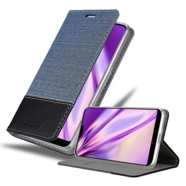 Fodral till Huawei P20 PRO / P20 PLUS Fodral i MÖRKBLÅ SVART Fodral Skyddsmagnetisk stängning