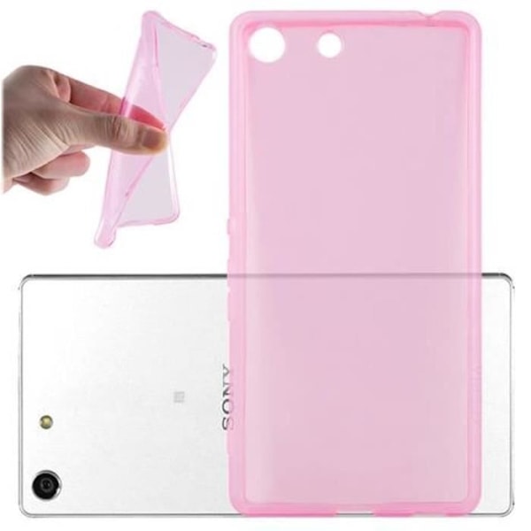 Sony Xperia M5 fodral - CADORABO - Genomskinlig ljusrosa - Ultratunn stötfångare Klart ljusrosa