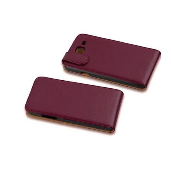 Cadorabo Fodral Samsung Galaxy MEGA 5.8 DESIGN FLIP Style Fodral Fodral Fodral konstläder Struktur ORCHID LILA Lila