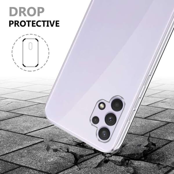 Transparent skydd för Samsung Galaxy A33 5G, helskydd Vit
