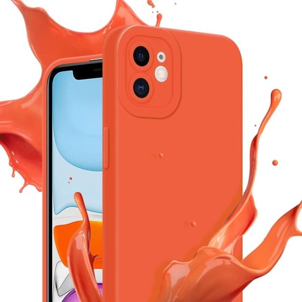Skyddsfodral för iPhone 12 i FLUID ORANGE Stötsäker Apelsin