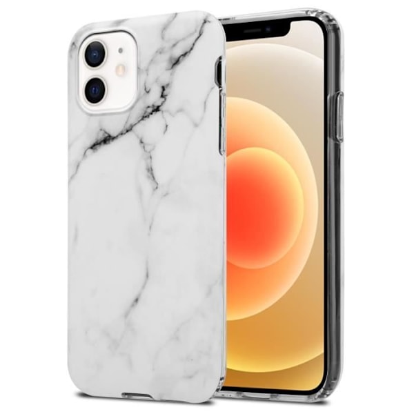 Coque - CADORABO - iPhone 12 PRO MAX - Marmor Vit Grå - Skydd Silicone TPU - Trendig Design Vit grå