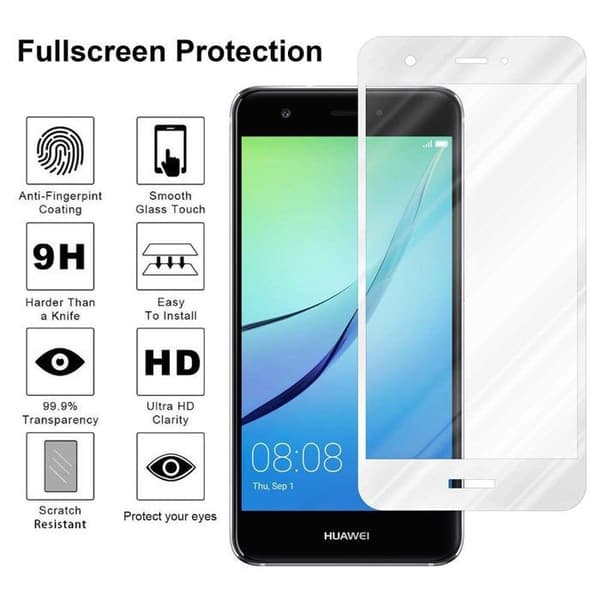 Helt härdat skärmskydd för Huawei NOVA Vit