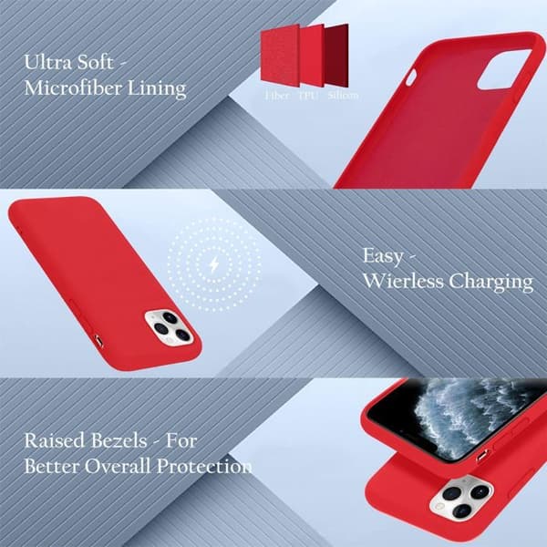 Skal för iPhone 11 PRO Stötabsorberande i LIQUID RED Röd