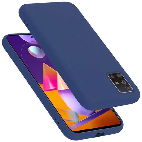 Skyddande stötsäker skal för Samsung Galaxy M31s i LIQUID BLUE Blå