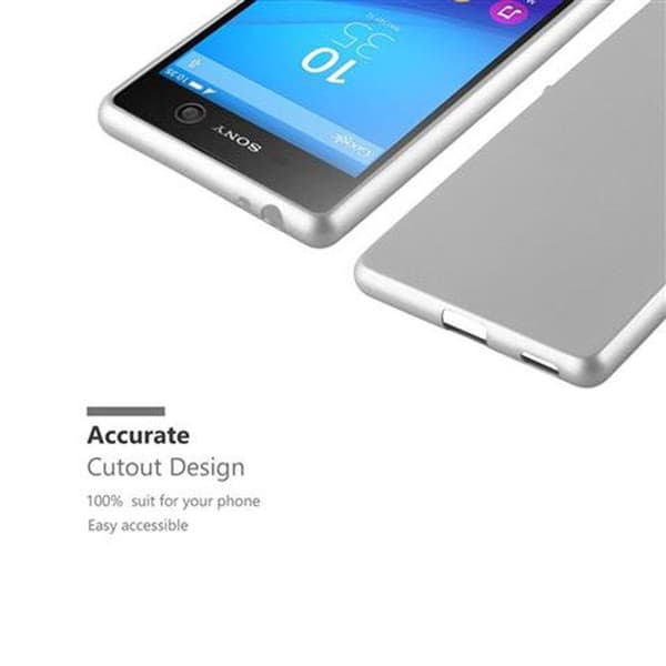 Skyddsfodral för Sony Xperia M5 Skyddsfodral i MATTE DESIGN METALLIC SILVER Grå
