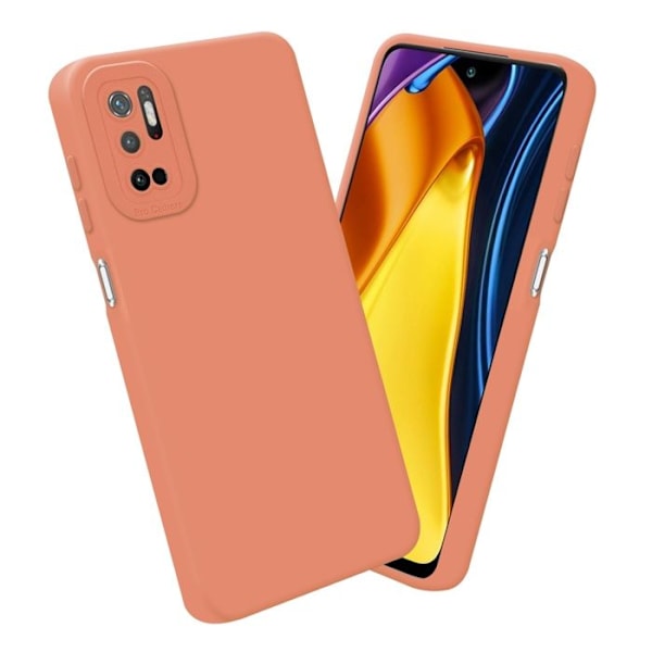 Coque för Xiaomi RedMi NOTE 10 5G / POCO M3 PRO 5G i FLUID LJUSORANGE Fodral Etui Case Cover i flexibelt TPU-silikon Skydd Gul