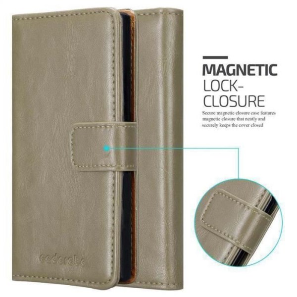 Fodral till Samsung Galaxy NOTE 8 - Cadorabo - Fodral i konstläder - Brun - Stativfunktion CAPPUCINO BRUN