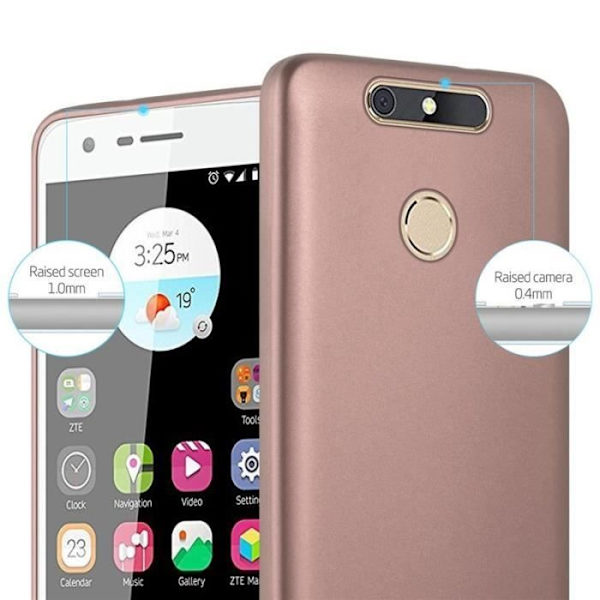 Cadorabo fodral för ZTE Blade V8 MINI - i rosa - Mjukt TPU silikonskyddsfodral med anti-chock Rosa