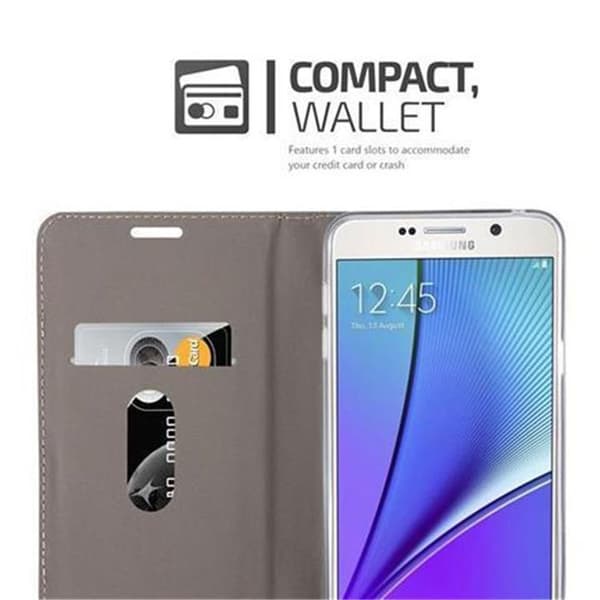 Skyddsfodral för Samsung Galaxy NOTE 5 i GRÅSVART Etui Case Skydd MÖRKGRÅ
