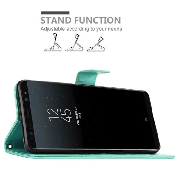 Cadorabo Fodral för Samsung Galaxy NOTE 8 i grönt - blommönster Grön