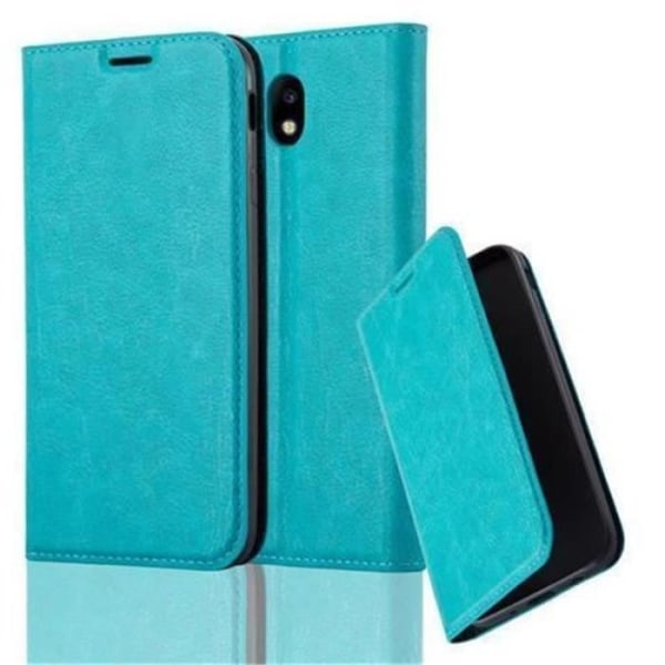 Samsung Galaxy J7 2017 (7) Fodral i PETROL TURQUOISE från Cadorabo (INVISIBLE MAGNETIC CLOSURE Design) Skyddsfodral