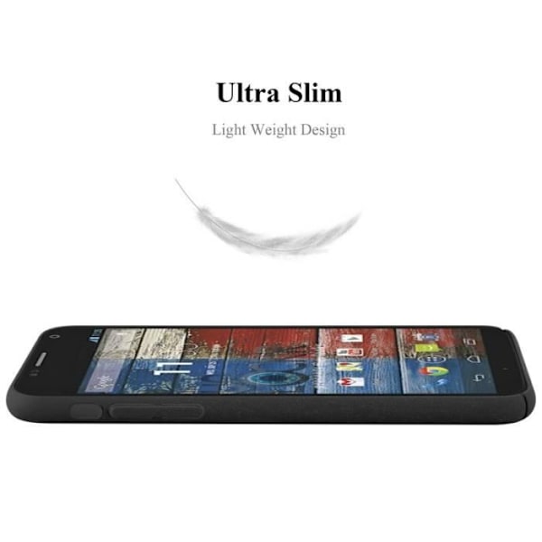 Coque - CADORABO - MOTO G2 - Hårt skydd - Matt design - Färg svart Svart