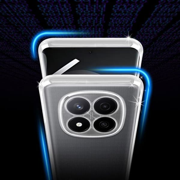 Skal för Xiaomi RedMI Note 14 Pro 5G / Poco X7 i transparent stötabsorberande silikon Vit