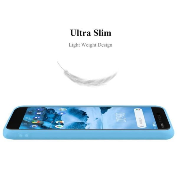 Coque - CADORABO - Nokia 6.1 - Candy Blå - Silikon TPU - Stötskydd Candy Blue