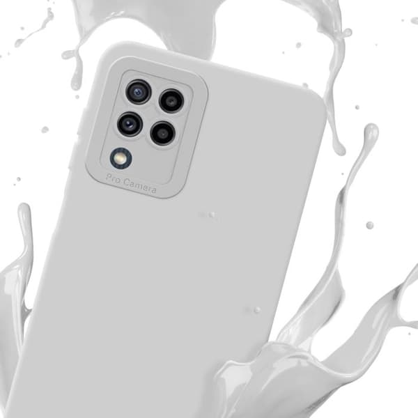 Skyddsfodral för Samsung Galaxy M22 / M32 4G i FLUID VIT Stötsäker Vit