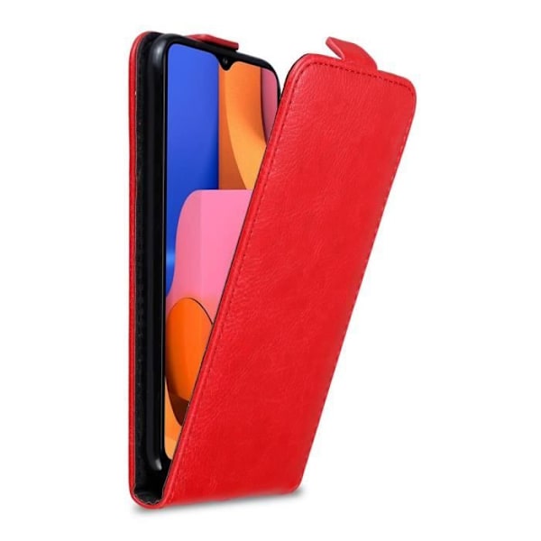 Coque - CADORABO - Samsung Galaxy A20s - Flip-etui Magnetisk - Röd Syntetläder - Fullständigt skydd Äppelrött