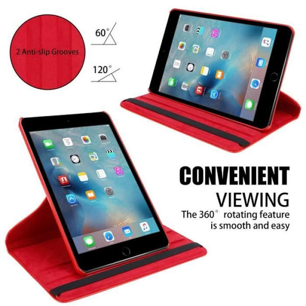 Cadorabo Fodral för Apple iPad 2 - iPad 3 - iPad 4 i Röd - UTAN automatisk väckning