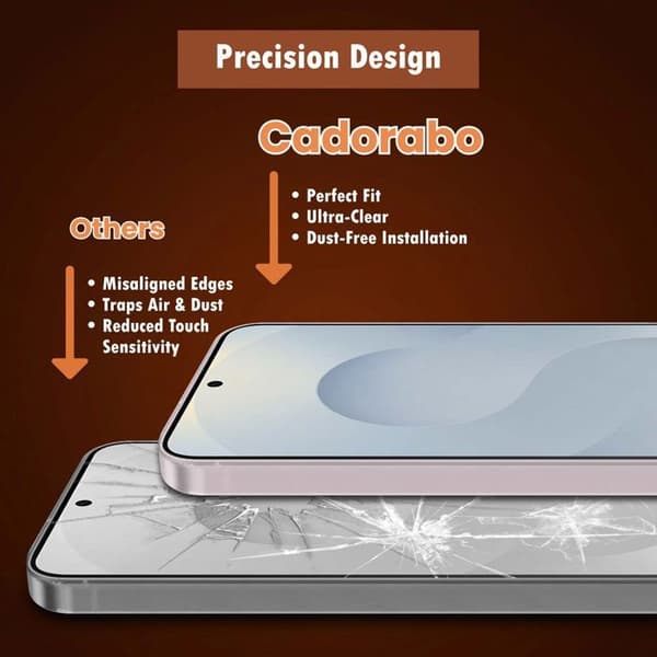 Härdat glas för Samsung Galaxy S25 Skärmskydd Vit