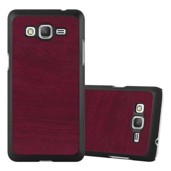 Cadorabo Fodral till Samsung Galaxy GRAND PRIME i WOODY RED