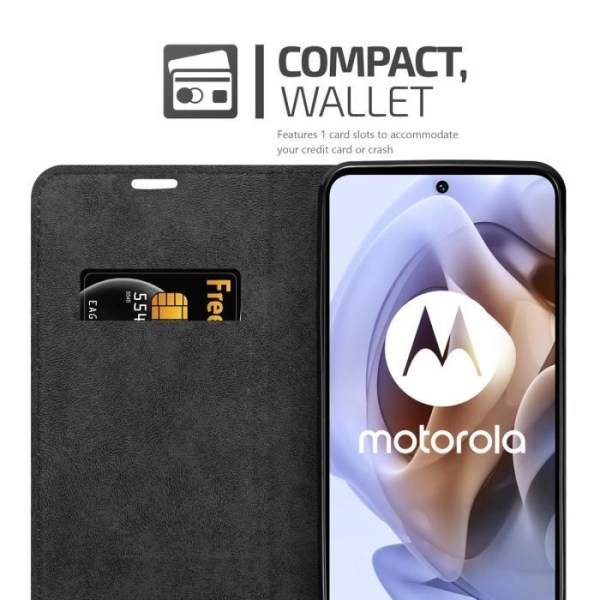Fodral till Motorola MOTO G31 / G41 Fodral i NIGHT BLACK Fodral Skydd Plånbok Plånbok