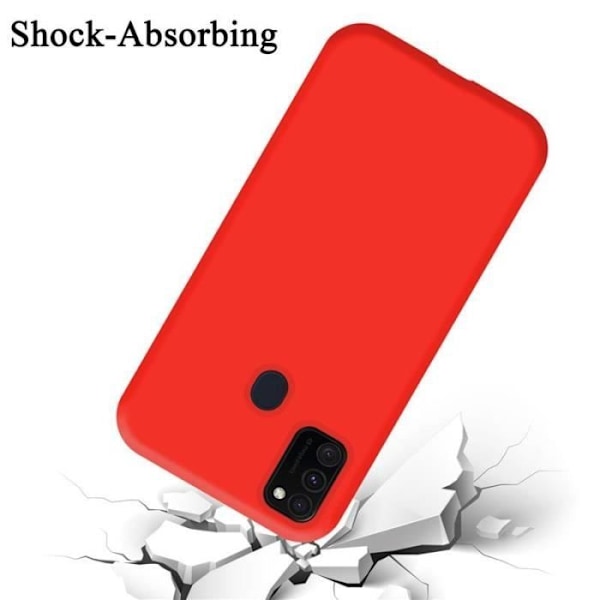 Mobilskal - CADORABO - Samsung Galaxy M30S - Flexibelt TPU-silikon - Röd - Optimal skydd Röd