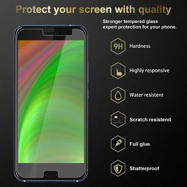 Skärmskydd i härdat glas för HTC U11 - CADORABO - Reptålig - Tjocklek 0,3 mm Transparent
