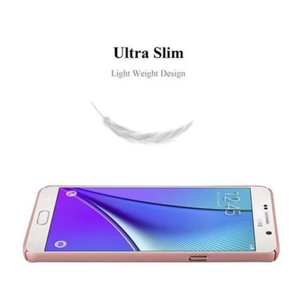 Cadorabo Fodral för Samsung Galaxy NOTE 5 ROSE GOLD METALL MATT METALL Hårt plastskydd Skydd Hårt fodral Skal Ultra Slim Bumper Rose guld
