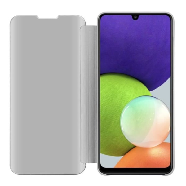Coque - CADORABO - A22 4G / M22 / M32 4G - Silver - Design Clear View - Ställfunktion Pengar