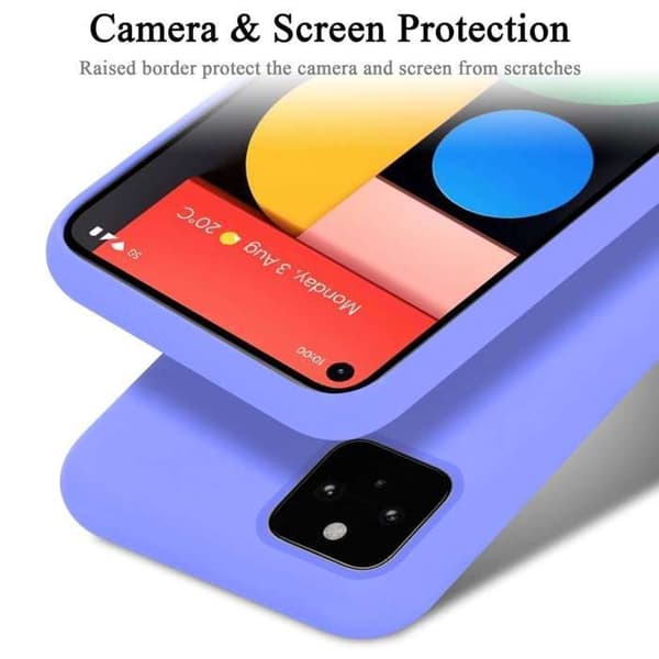 Skal för Google PIXEL 5 Stötabsorberande i LIQUID LIGHT PURPLE Violett