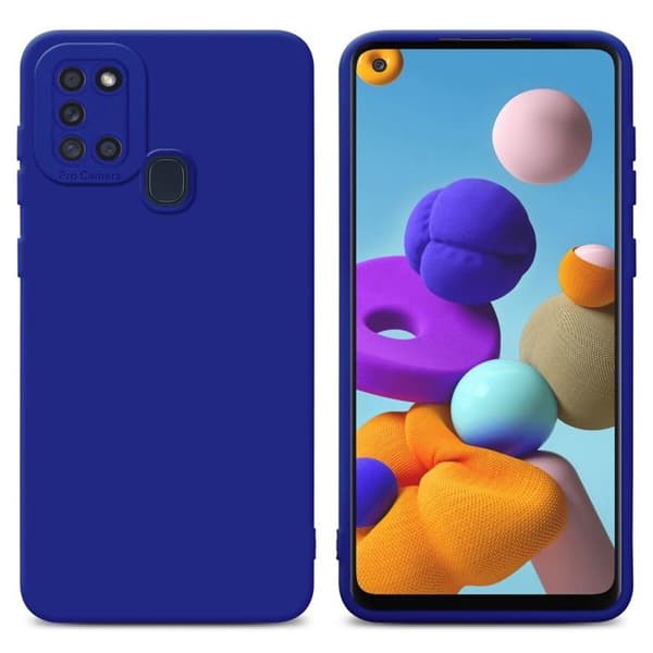 Skyddsfodral för Samsung Galaxy A21s i FLUID BLÅ Stötsäker Blå