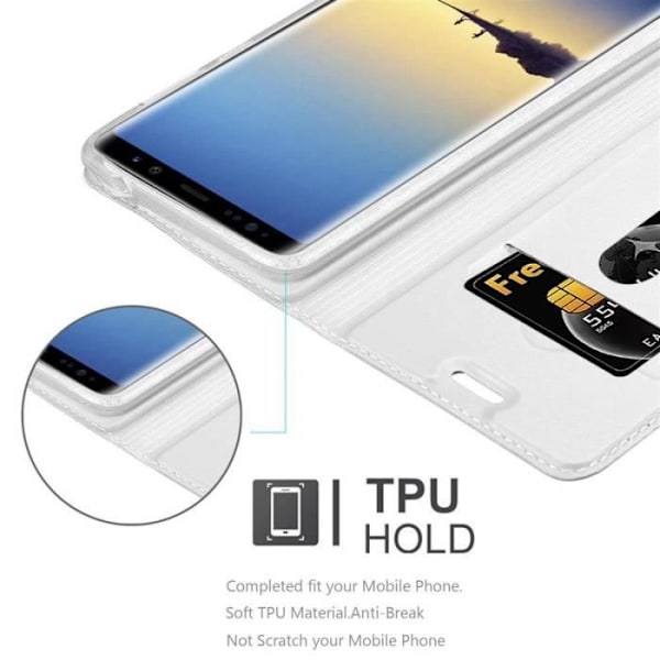 Cadorabo Fodral till Samsung Galaxy NOTE 8 i KLASSIGT SILVER