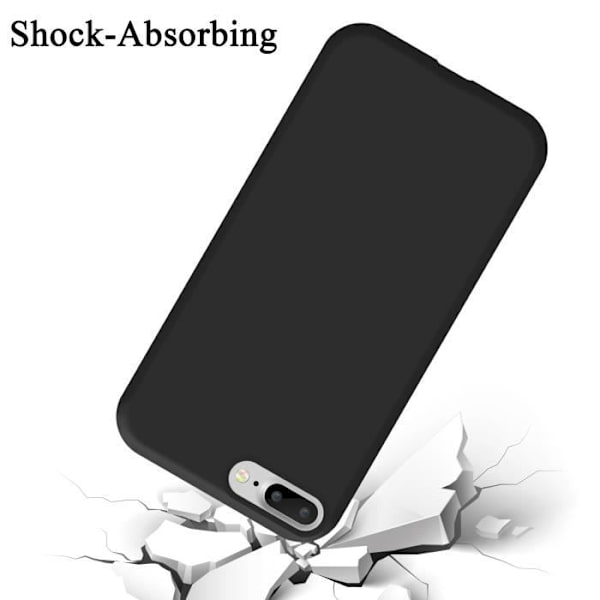 Fodral för iPhone 7/7S/8 PLUS - CADORABO - Silikon TPU - Mjuk skydd - Tunn design - Färg svart Svart