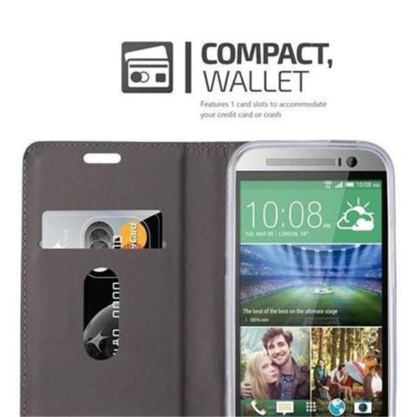 Skyddsfodral för HTC ONE M8 i GRÅSVART Stötskyddande Etui Grå