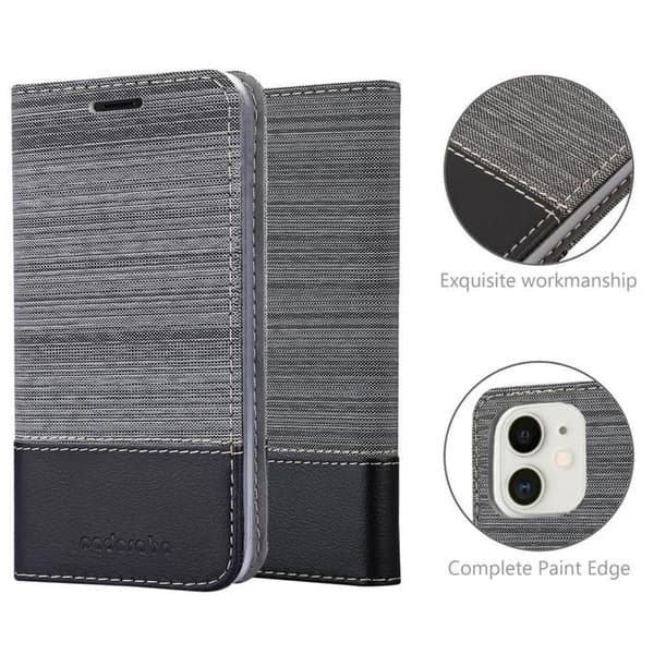iPhone 12 MINI-fodral i GRÅSVART Stötskyddande etui Grå
