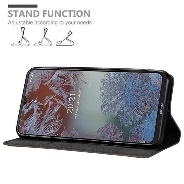 Coque för Nokia G10/G20 - CADORABO - Kaffe Brun - Bookcase - Magnetisk Skydd - Kortfack kaffe brunt