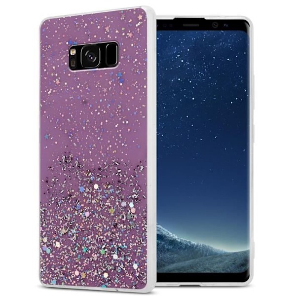 Coque - CADORABO - Samsung Galaxy S8 PLUS - Lila - Pailletter - Skydd i silikon TPU Lila