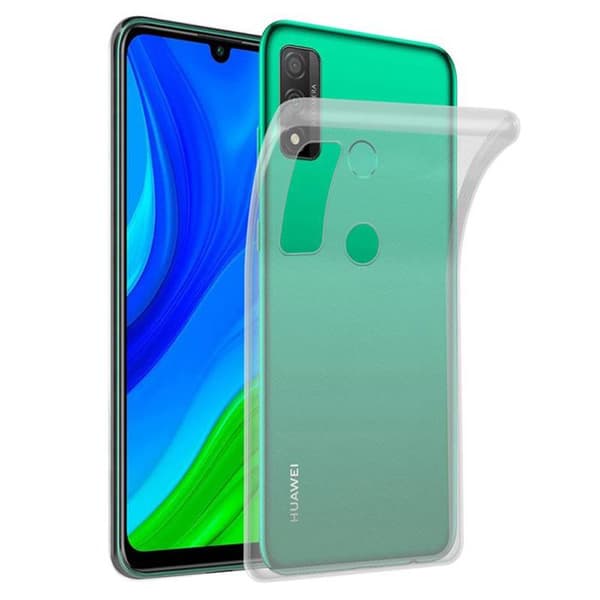 Transparent stötsäker silikonfodral för Huawei P SMART 2020 Vit