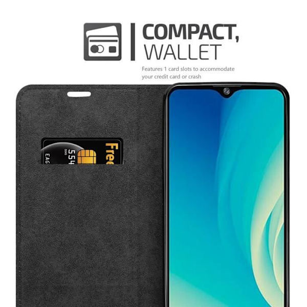 Coque - CADORABO - ZTE Blade A7 2020 - Kaffeebrun - Magnetisk stängning - Ställfunktion kaffe brunt