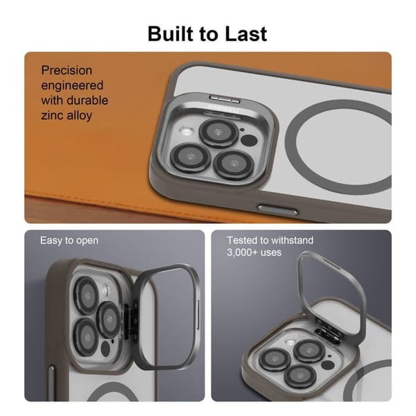 iPhone 14 PRO-fodral i GRÅ, MagSafe-kompatibel, stötabsorberande skydd Grå