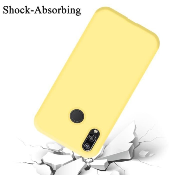 Fodral för Huawei P20 LITE 2018 / NOVA 3E i LIQUID Yellow Cadorabo Cover Silikon TPU