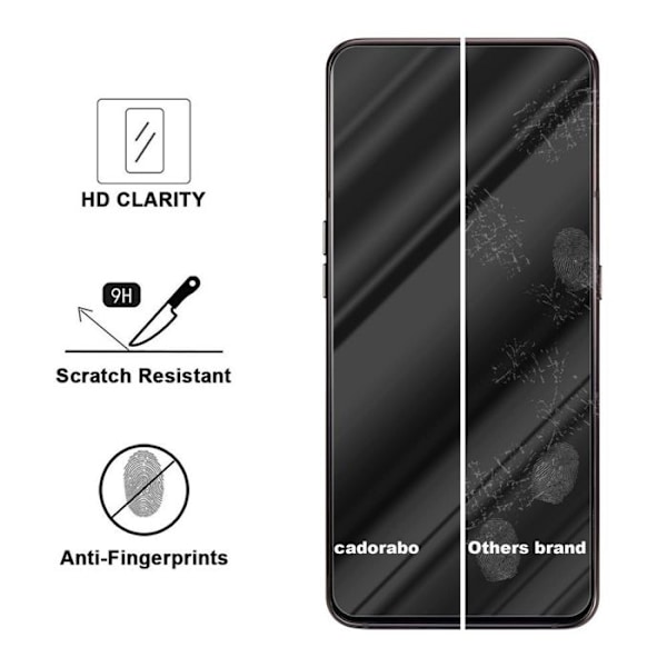 Skärm i härdat glas för Samsung Galaxy A80 / A90 4G skyddsfilm i HÖGT TRANSPARENT härdat härdat glas Vit