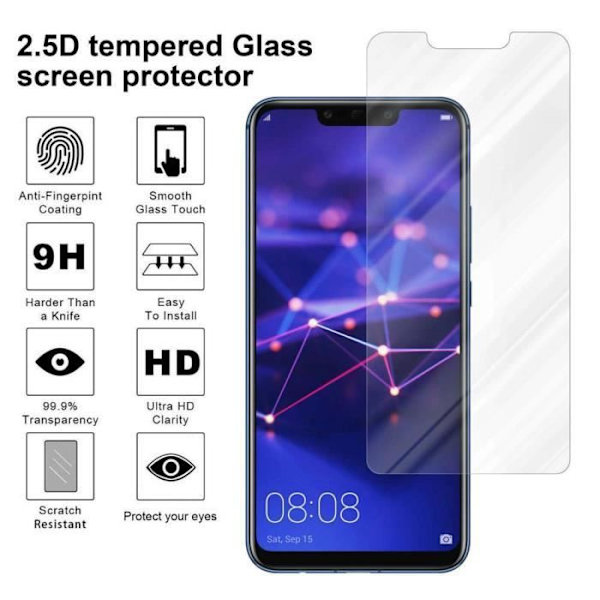 Skyddsglas i härdat glas för Huawei MATE 20 LITE - Transparent - Rep-resistant - 0.3 mm Transparent