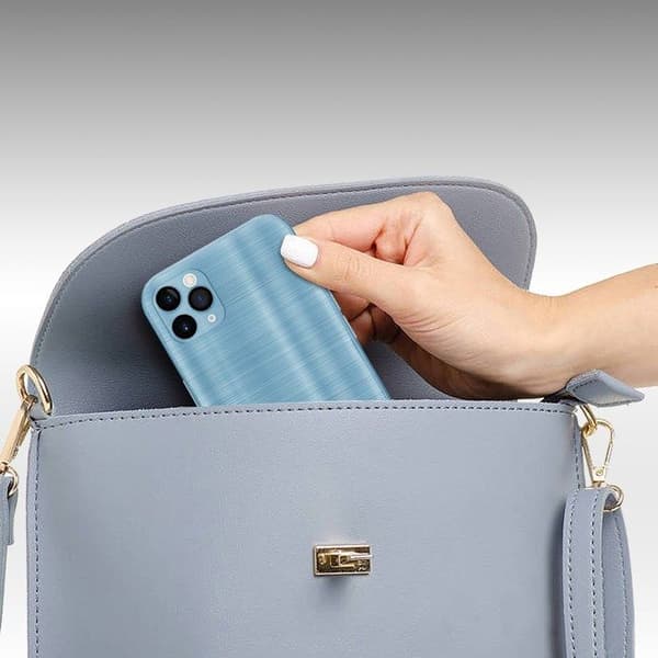 Skal för iPhone 11 PRO MAX Borstad Turkos Kameraskydd Blå