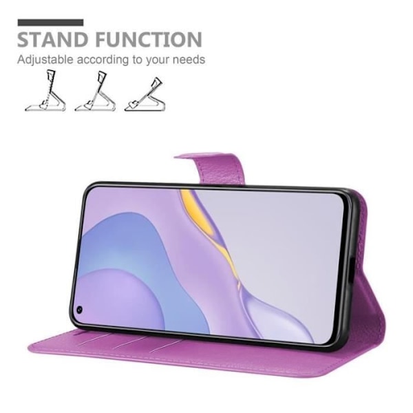 Coque - CADORABO - Huawei Nova 7 5G - Similicuir - Lila - Ståfunktion Lila