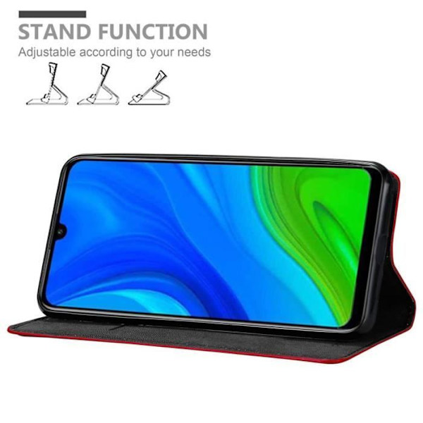 Cadorabo Fodral för Huawei P SMART 2020 i APPLE RED Skyddsfodral magnetisk stängning